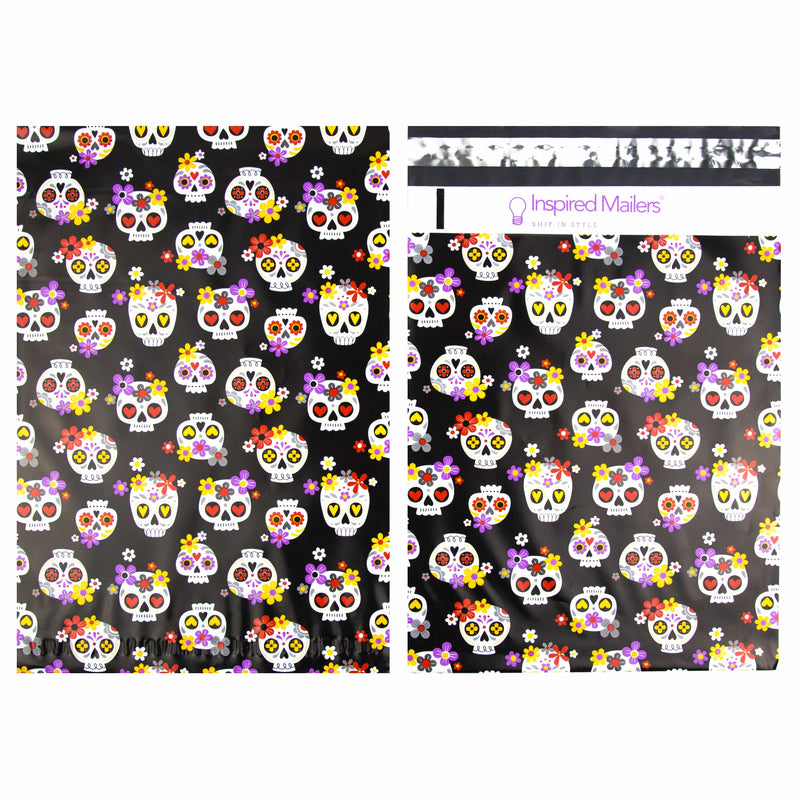 Inspired Mailers Flat Poly Mailers Sugar Skulls - 10x13