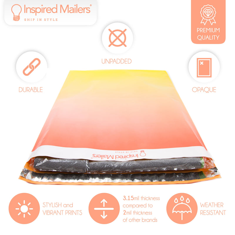 Inspired Mailers Flat Poly Mailers Sunset Ombre - 14.5x19