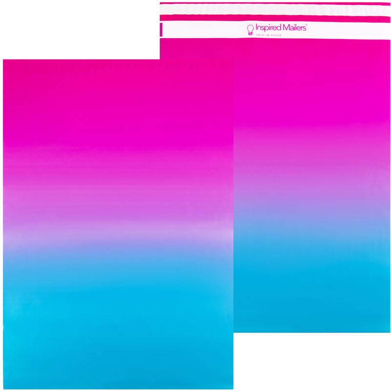 Inspired Mailers Flat Poly Mailers Vibrant Ombre - 14.5x19