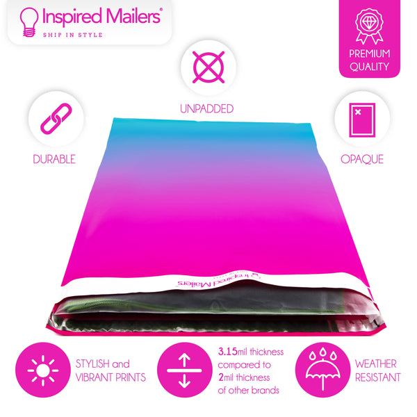 Inspired Mailers Flat Poly Mailers Vibrant Ombre - 16x22