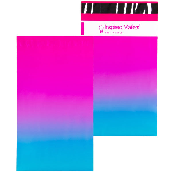 Inspired Mailers Flat Poly Mailers Vibrant Ombre - 6x9