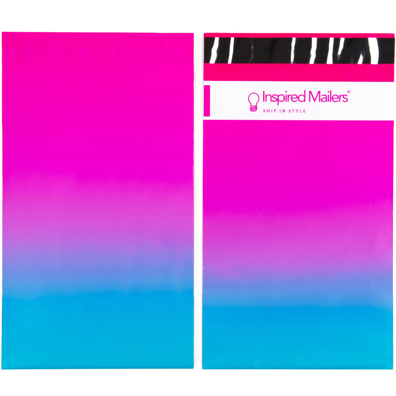 Inspired Mailers Flat Poly Mailers Vibrant Ombre - 6x9