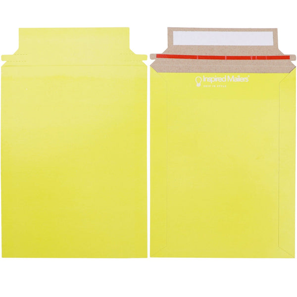 Inspired Mailers Rigid Mailers Yellow Paperboard Mailers - 6x8