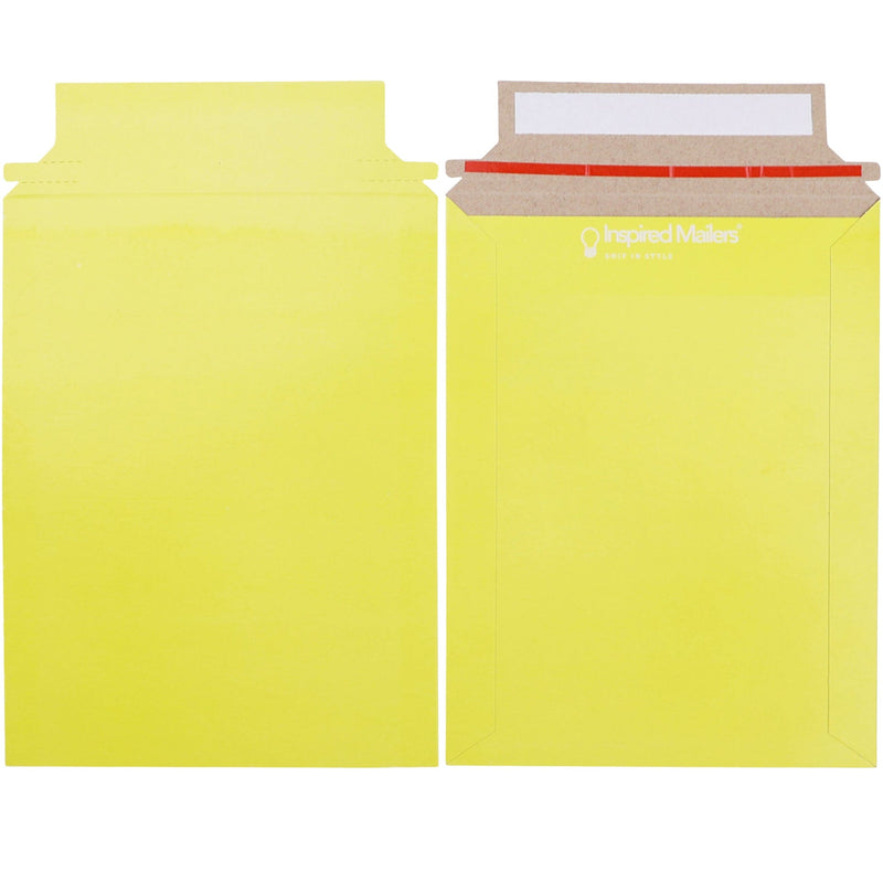 Inspired Mailers Rigid Mailers Yellow Paperboard Mailers - 6x8