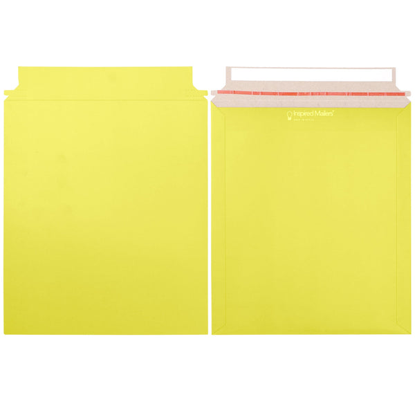 Inspired Mailers Rigid Mailers Yellow Paperboard Mailers - 9.5x11