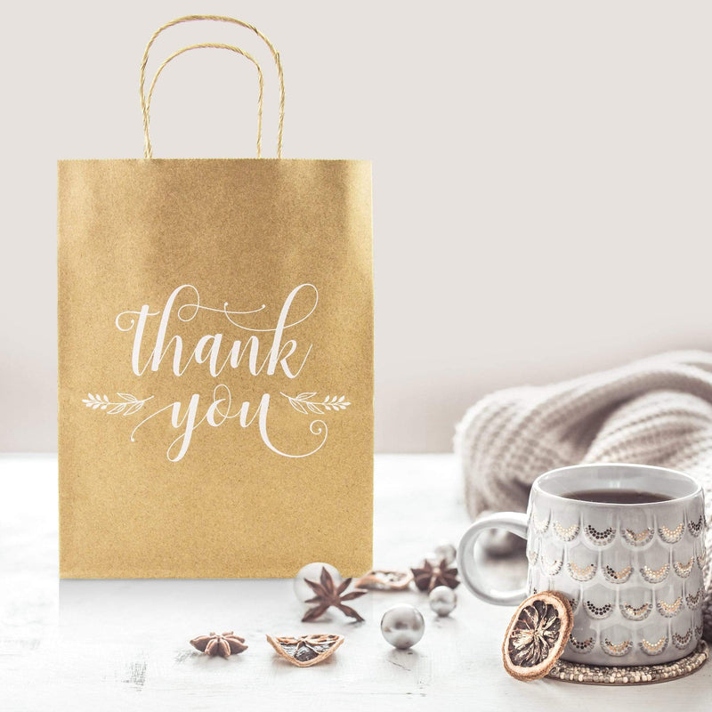 Inspired Mailers Thank You Kraft Shopping Bags 10x5x13