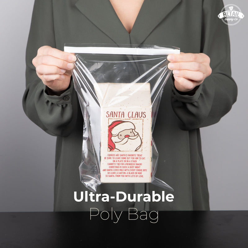 Poly Bags Size Combo Pack with Suffocation Warning by Retail Supply Co